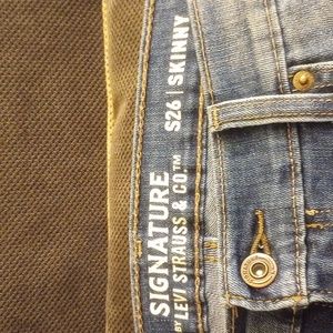 Levi Strauss Signature Mens S26 Blue Skinny Jeans Size 36x30
